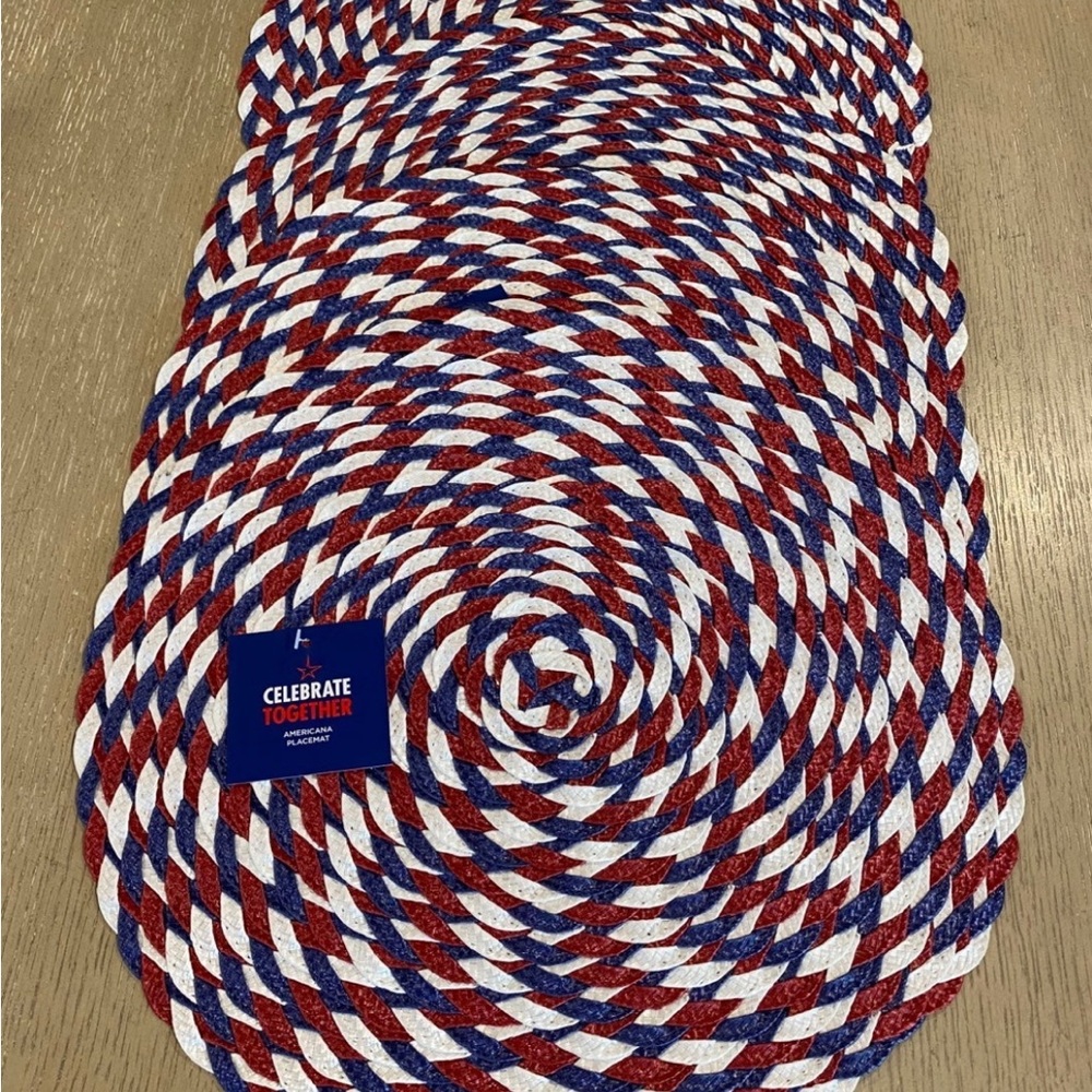 Americana Red, White & Blue Braided Placemat Set of 4